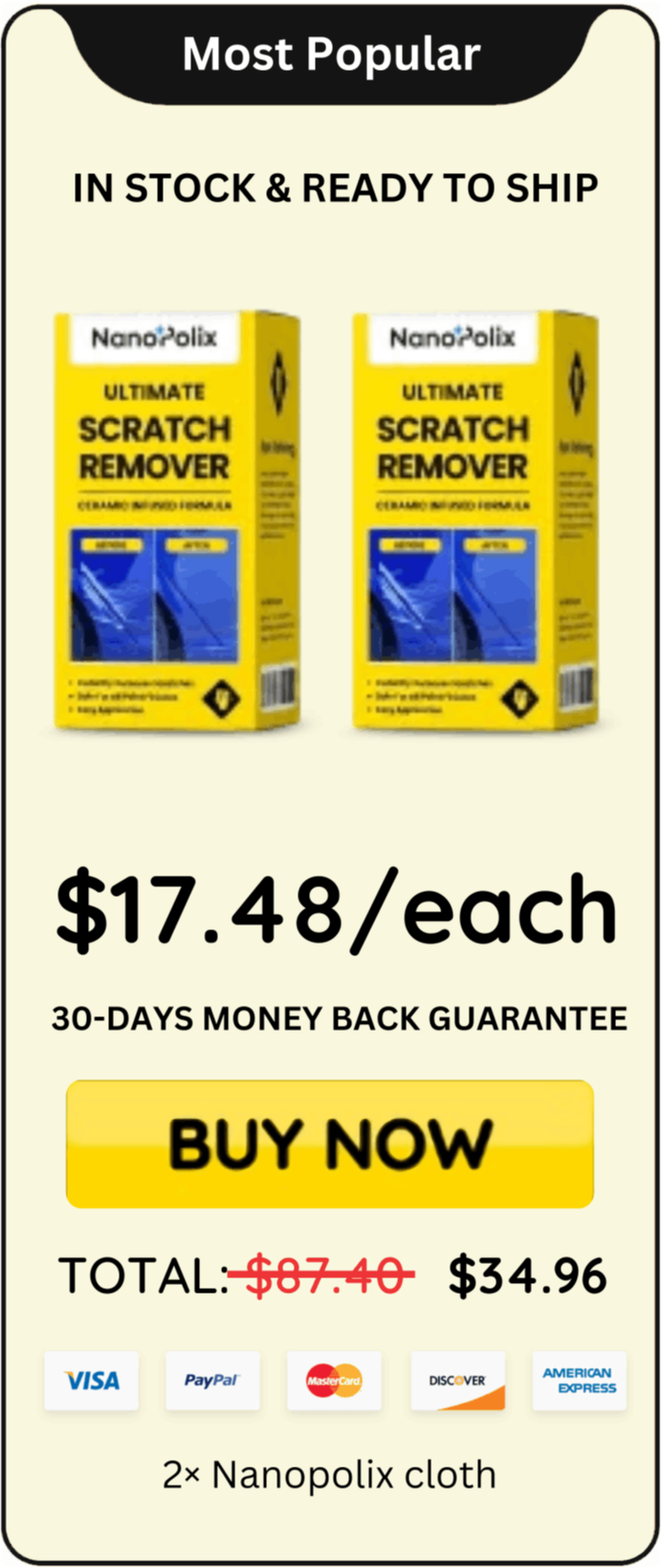 Nanopolix cloth offer price